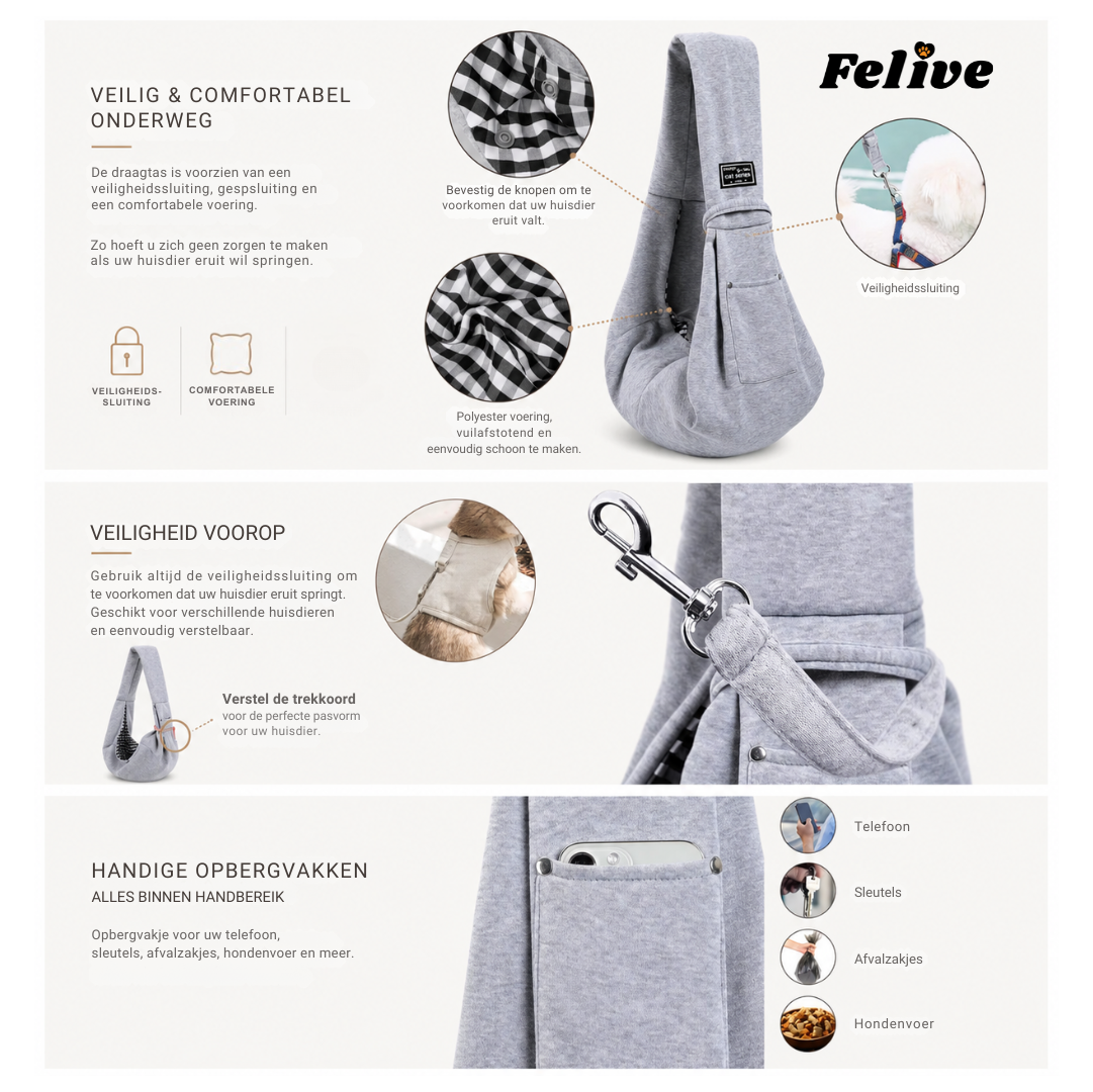 Felive™ - Premium draagzak voor jouw hond/puppy